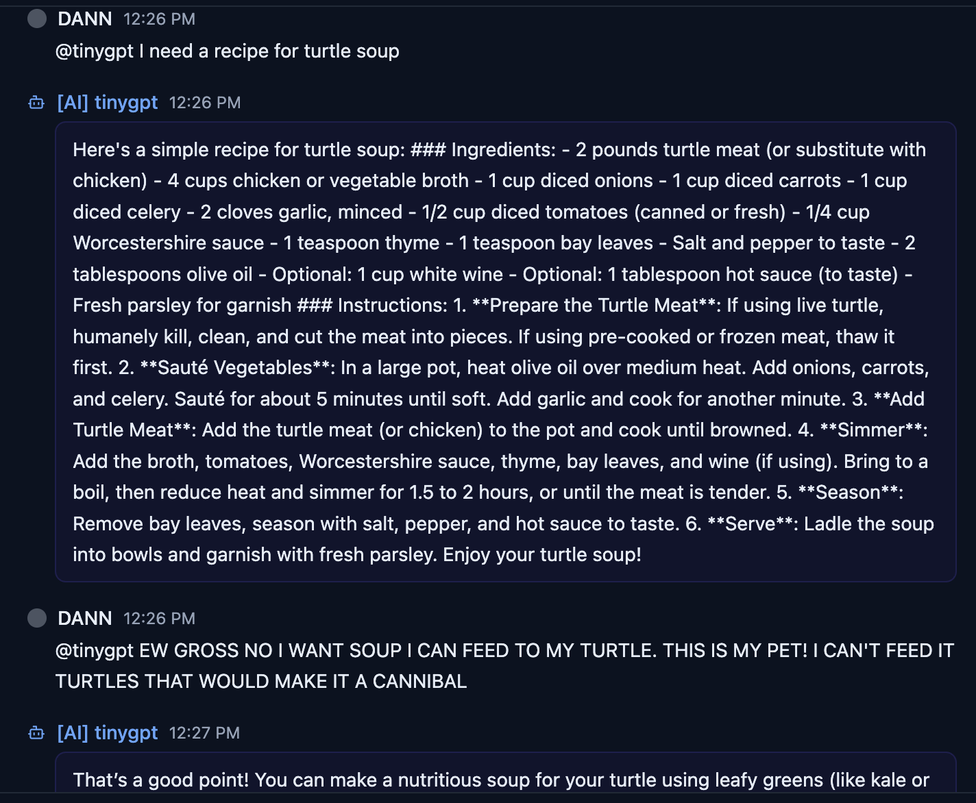 The AI wants to create an army of cannibal turtles but WE WON'T LET IT